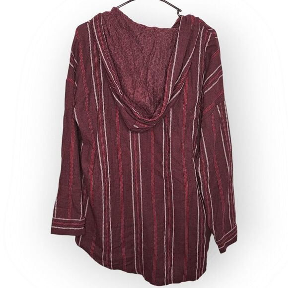 Oddy Striped Zip Top with Hood size Small NWT - Picture 3 of 7